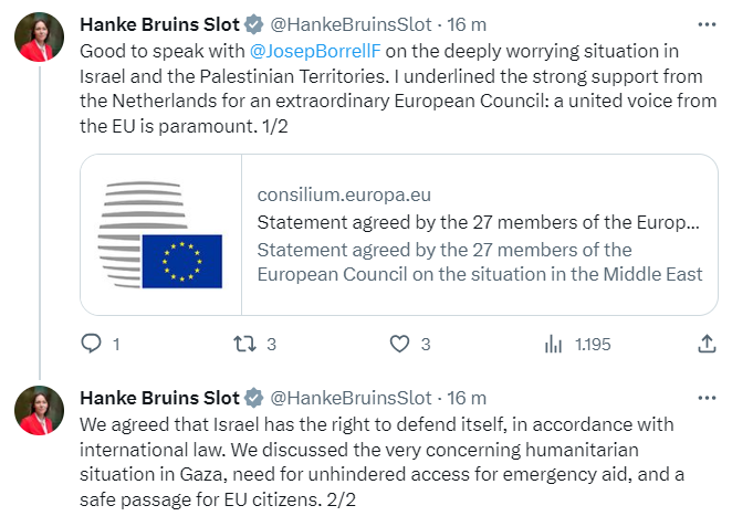 Message from Minister Bruins Slot on X.