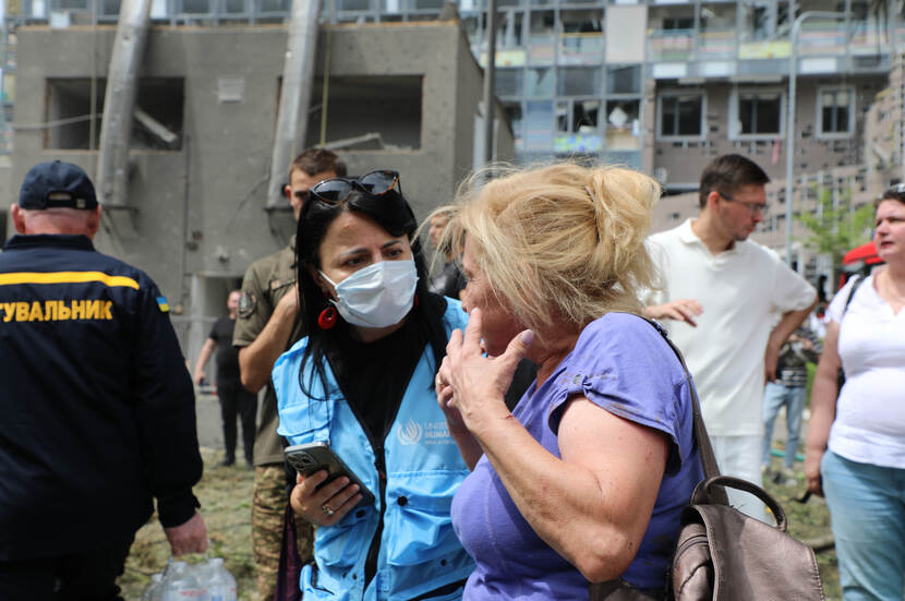 Noodhulpverlener in Oekraïne